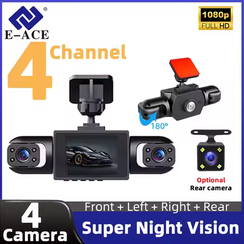 4-Channel Dash Cam Driving Recorder HD Night Vision Loop Recording Support Parking Monitoring 360 ° 