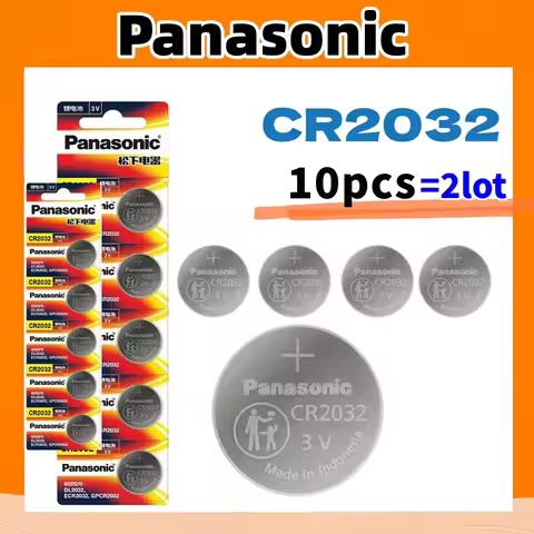 0PCS Original PANASONIC CR2032 CR 2032 3V Lithium Battery For Watch Calculator Clock Remote Control 