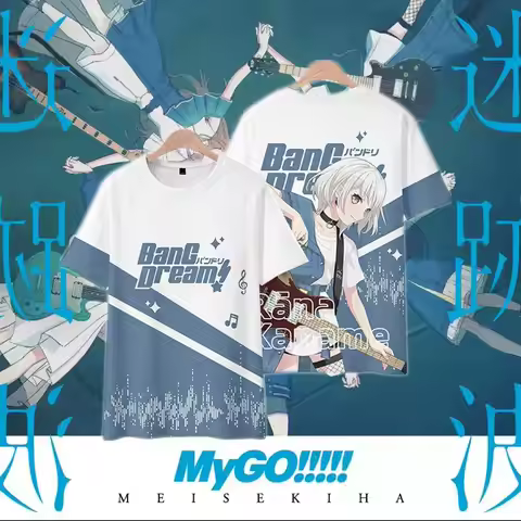 Girls Band BanG Dream! It's MyGO! T-shirts 3D Print Men Women Harajuku Anime T Shirt Casual Short sl