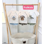 Soft and cool elastic baby boy shorts set with cute prints for babies AMI0500