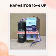 MESIN 10+4uf 4+10uf 450v Round CAPACITOR Washing Machine SANEI CAPACITOR