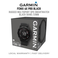 Garmin fenix 6X Pro Black with Black Band – Updated Model [1-Year Local Warranty]