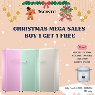 Free Shipping!!! iSONIC Single Door Vintage Refrigerator (Creamy White/Pink/Light Green) ISR-BCD250LH