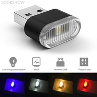 LOOKSHOW Mini Car USB Atmosphere Light LED USB Night Light Modeling Car Ambient Light Neon Interior 