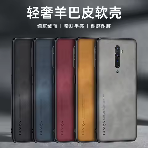 Oppo Reno 2 Reno2 CPH1907 Case PU Leather Surface Hard PC Back Cover Matte Shockproof Phone Case for
