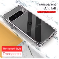 For Google Pixel 9 Pro 5G Case Transparent Airbag Anti-Fall Camera Protector TPU Soft Cover Google P