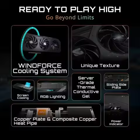 Radeon RX 9060 XT Gaming OC 16G Graphics Card, PCIe 5.0, 16GB GDDR6, GV-R9060XTGAMING OC-16GD Video 