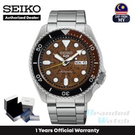 [Official Warranty] Seiko SRPJ47K1 Men's Seiko 5 Skeleton Style Brown Dial Stainless Steel Watch