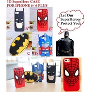 iPhone 6 / 6S / iPhone 6 Plus / 6S Plus 3D Marvel Super Heroes Design Case Casing Cover