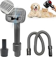 2025 Pet Hair Grooming Brush Vacuum Attachment for Dogs Cats with 1.25" Vacuum Extension Hose (Up to