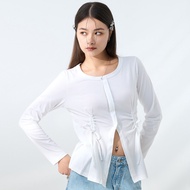 [ERSS] Gentle Full ScoreDouble Laced Bow Slit Top White [K60363]