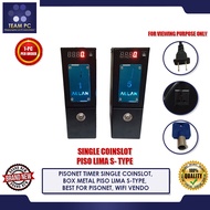 TEAM PC PISONET TIMER SINGLE COINSLOT, BOX METAL PISO LIMA S-TYPE, BEST FOR PISONET, WIFI VENDO