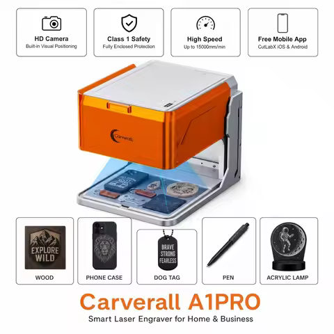Carverall A1PRO Desktop Laser Engraver and Cutter | 5W/10W Diode Lazer Engraving Machine | Built-in 