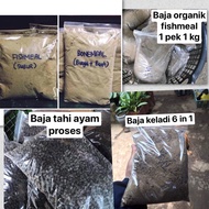 Baja Fishmeal dan Bonemeal- baja organik daripada ikan, baja keladi 6 in 1, baja NPK 15:15:15, baja 