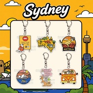 Australia Sydney Cultural Creative Acrylic Keychain View Area Clockwork Landmark Souvenir Gift Bag H