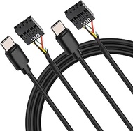 MAYWILLA USB 2.0 9Pin 10Pin Motherboard Header to Type-C Data Cable,USB Type C Male to 9Pin Motherbo