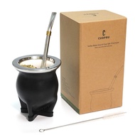 Bầu Trà Yerba Mate Argentina và rơm da bầu Yerba Mate Lót GốM