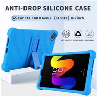 For TCL TAB 8 Gen 2 (8188X) 8.7" Case Shockproof Soft Silicone Ajustable Stand Precise Cover For TCL