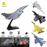 CREAMCANVAS​ Fighter Aircraft Toy, Diecast F16 F22 F35 Aviao Plane Model, Cake Topper Pullback & Go 