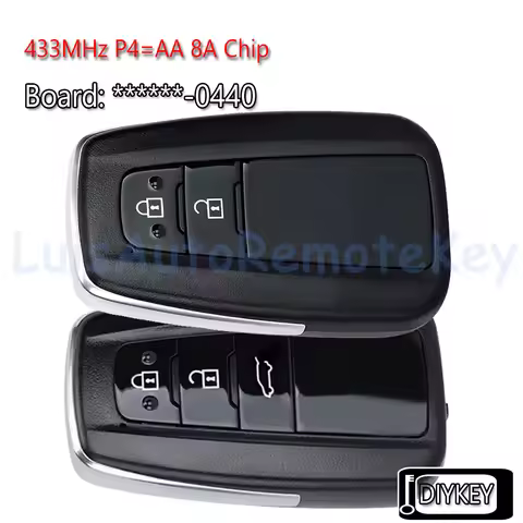 2 / 3 Buttons Smart Remote Key Fob 433MHz 8A Chip P4=AA for Toyota RAV4 Avalon Highlander 2019-2023 