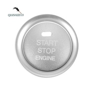 2Pc Set Silver Aluminum Keyless  Push  Button & Surrounding Decoration Ring for  3 6 -3 -5 -9 MX-5 W