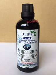 H2O2(Hydrogen​ Peroxide)​Food​ Grade 100ml.​Glass​ bottle​ with​ dropper​ Stopper​