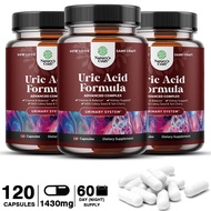 Uric Acid Formula - Uric Acid Cleanse Reduces Acidity - Pure Green Coffee Bean - Pearl Grass - Vitamin B-6 - Health Support Supplement
