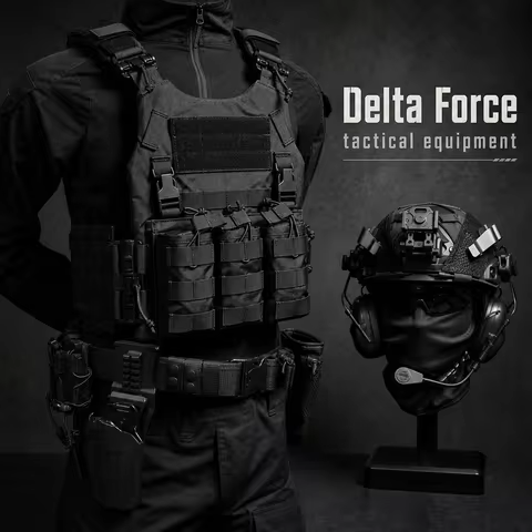 Delta Force Tactical Gear Set with Helmet, Chest Rig, Duty Belt, Holster and G3 Combat Uniform for A