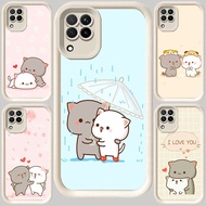 M-9 Chibi Cats White Casing for Samsung A04E A04 M04 J7 Pro A12 A22 F04 A05 J2 Prime A06 A07 5G