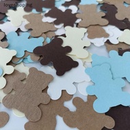 [loveshoping] 100Pcs/Pack Cream Brown Bear Baby Shower Favor Table Scatter Confetti Birthday Party T