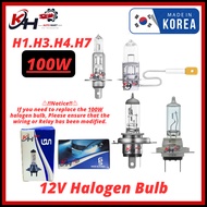 🔥12V 100W🔥 HIGH QUALITY Universal Car Halogen Bulb Head Fog Light - H1 H3 H4 H7 MENTOL LAMPU WATT TI