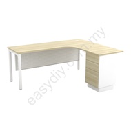 Office Furniture / Office Table / L Shape Table C/W 2Drawer 1Filing SML 1815-3D (L) / SML 1815-3D (R