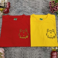 🧨Chinese New Year 2024🧨 Baju 💯 Golden Shine Ambush Print Premium Cotton Unisex T-shirt Men Women Can Wear Ready Stock Size S to 5XL (C-02)