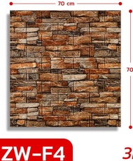 Wallpaper Dinding Foam 3D Batu Alam Merah 70x77 cm Dekorasi Dinding
