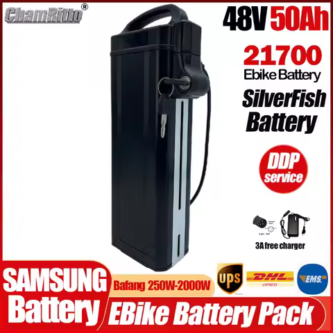 48V 25ah 30ah 40ah 50ah Electric Bicycle SilverFish Batteries Bafang 1500w Controller folding Bike F