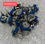 10BUAH Trimpot 2k ( 202 ) Trimpot Trimmer Variable Vertical Vr Blue