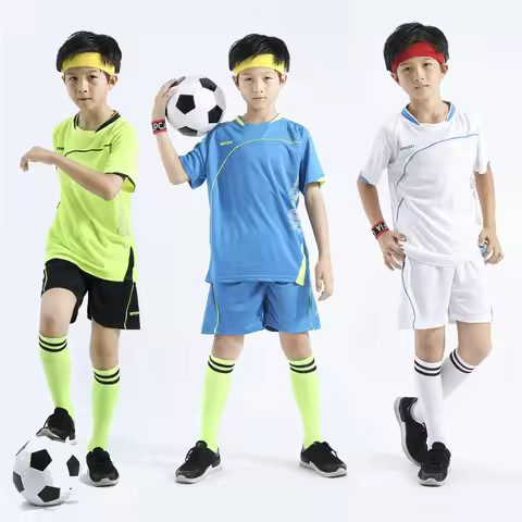 Children Football Jerseys Men Boy Girl Student Soccer Sets Short Sleeve Kids Football Uniforms Socce