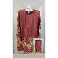 Set Baju Kurung Moden (Merah Bata)