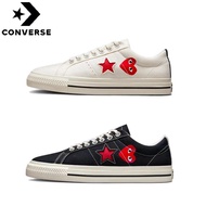 CDG Play x Converse One Star Kasut Skateboard Kasual Klasik untuk Lelaki dan Wanita