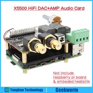 For Raspberry Pi 4, X5500 HiFi DAC+AMP Expansion Board Audio Card Support X872/X850/X860 Storage Boa