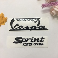 Vespa Sprint 125 3v ie Motorcycle Stamp, Glossy Black, Plastic Material