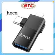 2in1 USB-A 2.0 to LaiNing and TypeC Hoco UA17 Adapter (Black)