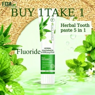 FJ JAPAN TECH Fluoride Herbal Toothpaste 5 in 1 JAPAN TECH - Whitening Peppermint Toothpaste 100g