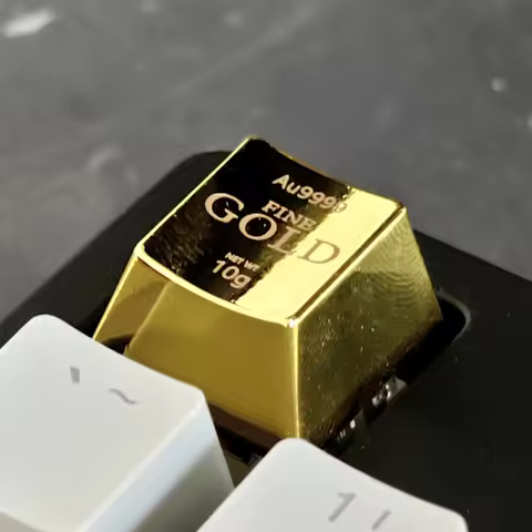 1pcs 4pcs Gold Zinc Alloy Personalized Fortune Freedom Poker Enter Arrow Keys Keycaps for MX Mechani