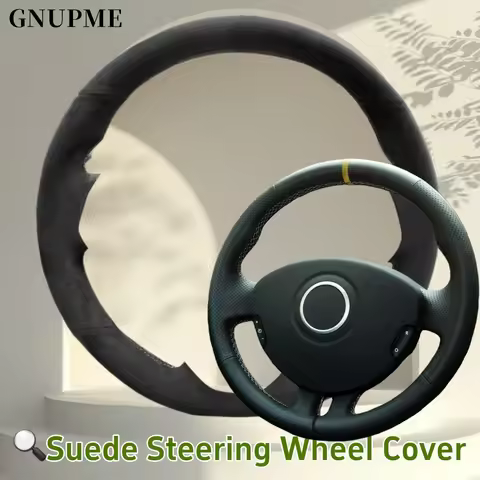 Custom Car Steering Wheel Braid Cover Suede For Renault Clio 3 Clio Dynamics 2008 2009 Clio Mk 3 Ste
