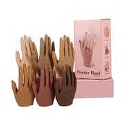 Practice Hand for Acrylic Nails Silicone Female Mannequin Life Size Hand with Insertable Nails for N