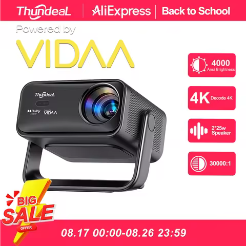 ThundeaL VIDAA TD99W 4K Full HD Projector WiFi 50W Dolby Home Theater TD98 Upgraded TD99W Cinema Gam