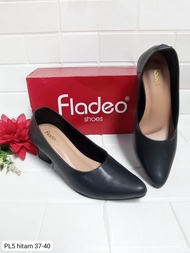 Sepatu Kerja pantofel Wanita Fladeo Polos heels 5cm PL5
