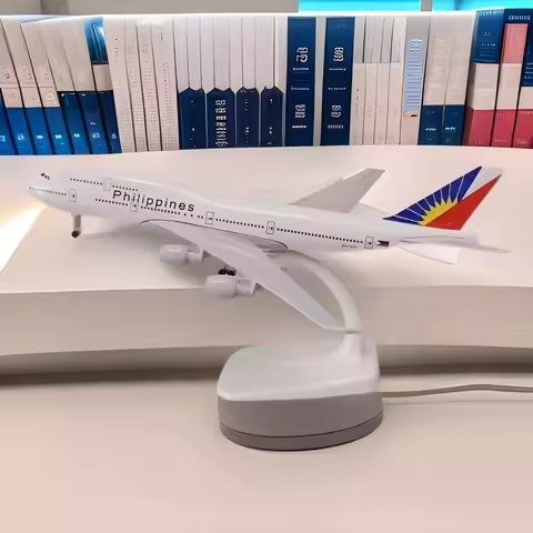 20cm Diecast Metal Model Plane B747 Philippines Airlines Miniature Replica Collectible Airplanes Dec