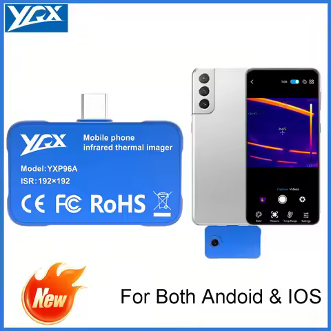 YXP96A Infrared Thermal Camera for USB-C iPhone & Android Phone, 192x192 Super Resolution, 96x96 IR,